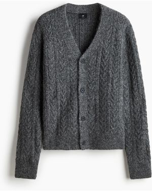 H&M Cardigan aus Wollmix in Loose Fit - Schwarz