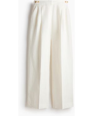 H&M Linnen Pantalon - Wit