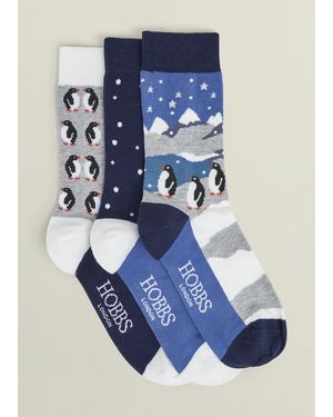 Hobbs Penguin Sock Set - Blue