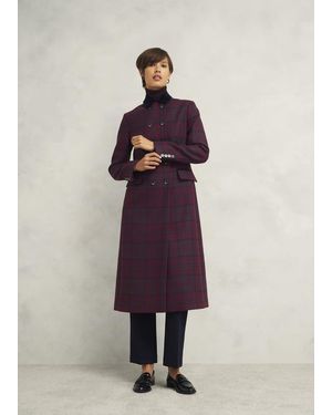 Hobbs Petite Patricia Wool Blend Coat - Purple