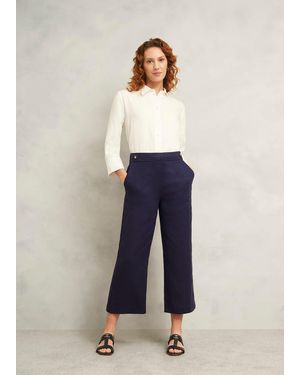 Hobbs Josephine Linen Trousers - Blue