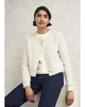 Hobbs Zayla Sparkle Knitted Jacket - Natural