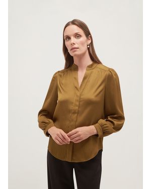 Hobbs Aubrey Textured Blouse - Natural