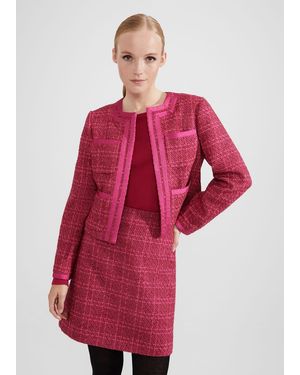 Hobbs Ramona Tweed Jacket - Red