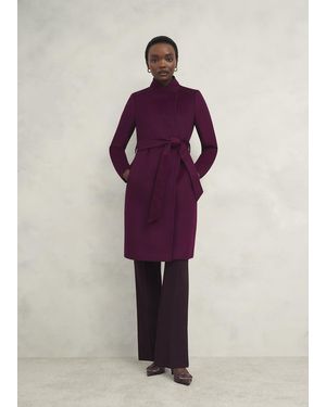 Hobbs Cristie Wool Coat - Purple