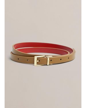 Hobbs Pauline Skinny Reversible Leather Belt - Multicolour