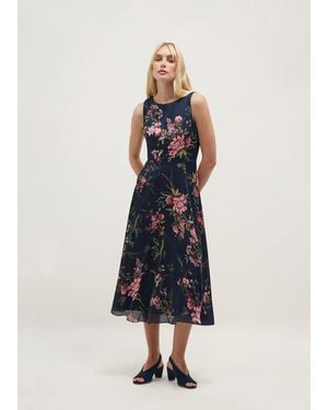 Hobbs Carly Floral Dress - Blue