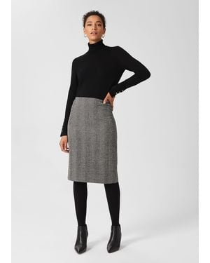 Hobbs Daphne Wool Skirt - Black