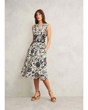 Hobbs Teagan Linen Dress - Natural