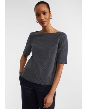Hobbs Nyla Textured Top - Grey