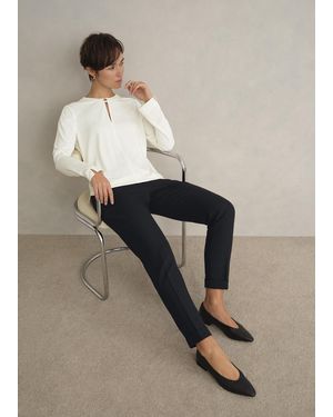 Hobbs Lisette Wool Blend Trousers - Black