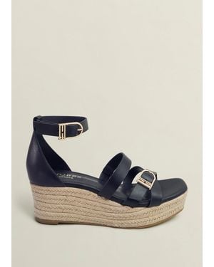 Hobbs Paloma Leather Espadrilles - Blue