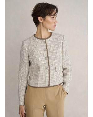 Hobbs Carey Tweed Jacket - Natural