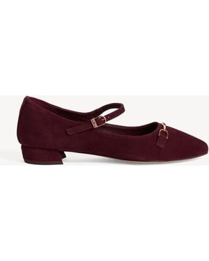 Hobbs Alessia Suede Mary Janes - Purple