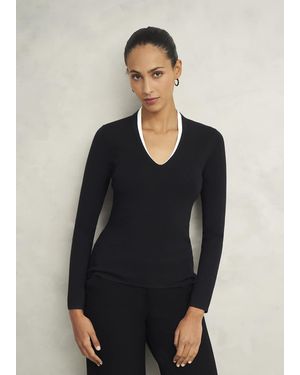 Hobbs Scarlett Knitted Top - Blue