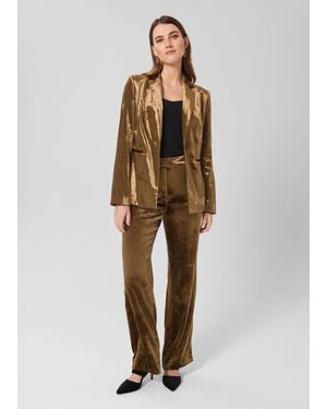 Hobbs Tamzin Wide Trousers - Metallic