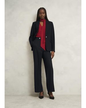 Hobbs Heidi Wool Blend Trousers - Black
