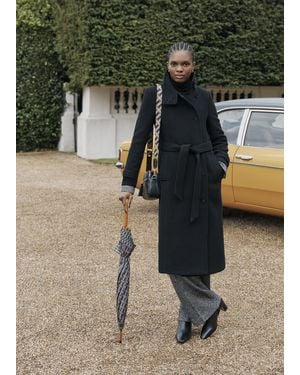 Hobbs Deliliah Wool Blend Coat - Black