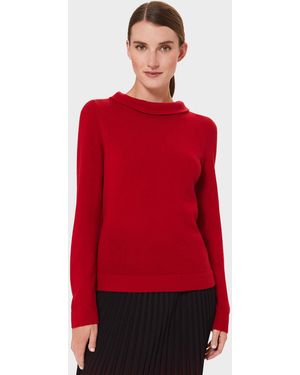 Hobbs Audrey Wool Cashmere Jumper - Red