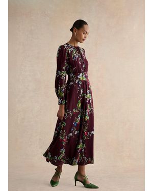 Hobbs Iford Silk Dress - Natural