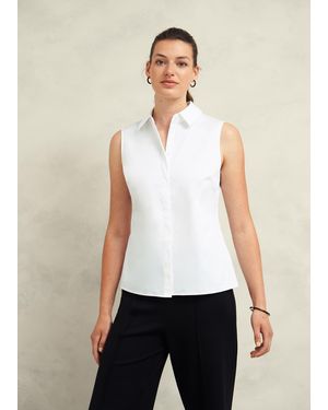Hobbs Vic Sleeveless Shirt - White