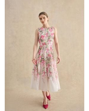 Hobbs Petite Carly Floral Dress - Natural