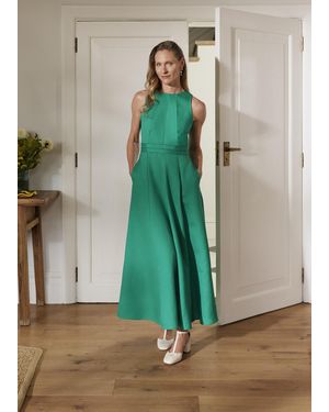 ruffle strap a-line dress in blue Cami Strap Ruffled A-Line Chiffon Bridesmaid Dress in Blue Jay