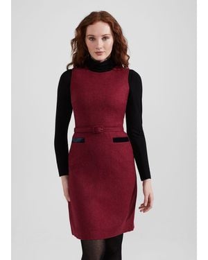 Hobbs Diane Wool Dress - Red