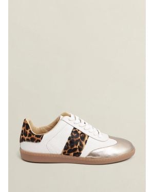 Hobbs Etta Leather Trainers - Natural