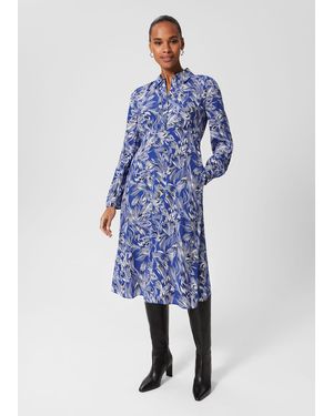 Hobbs Octavia Shirt Dress - Blue