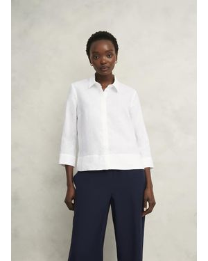 Hobbs Nita Linen Shirt - White