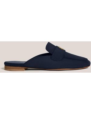 Hobbs Lola Suede Backless Loafers - Blue