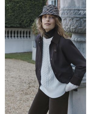 Hobbs Nell Chunky Cable Jumper Ivory - Grey