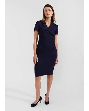 Hobbs Beck Wrap Dress - Blue