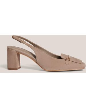 Hobbs Jaida Suede Slingbacks - Natural