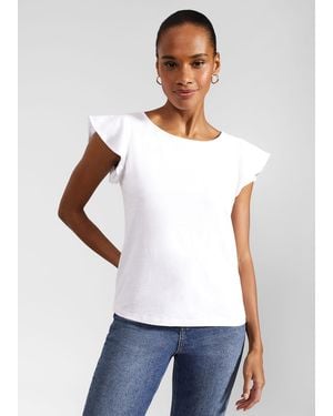 Hobbs Nessie Cotton Slub Top - White