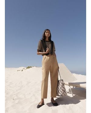 Hobbs Lorrie Cotton Trousers - Blue