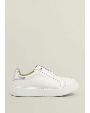 Hobbs Greta Slip-On Leather Trainers - Natural