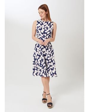 Hobbs Twitchill Linen Fit And Flare Dress - White