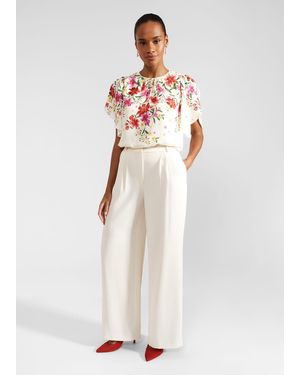 Hobbs Frederica Wide Leg Trousers - White