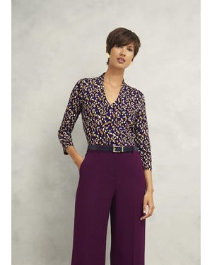 Hobbs Aimee Printed Top - Purple