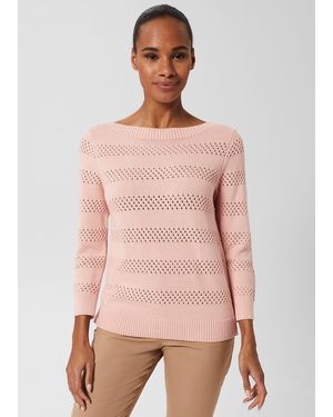Hobbs Aly Cotton Jumper - Pink