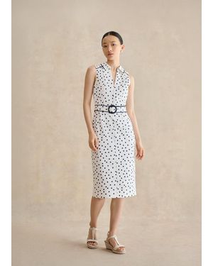 Hobbs Nancy Spot Shift Dress - Natural