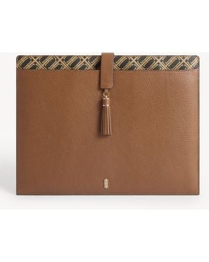 Hobbs Remy Leather Laptop Case - Brown