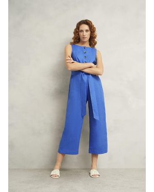 Hobbs Melissa Linen Jumpsuit - Blue