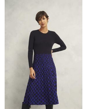 Hobbs Petite Larna Dress - Blue