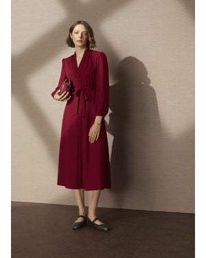 Hobbs Peony Dress - Brown