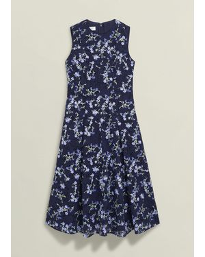 Hobbs Tia Embroidered Dress in White | Lyst UK