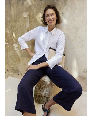 Hobbs Vita Linen Shirt - Blue