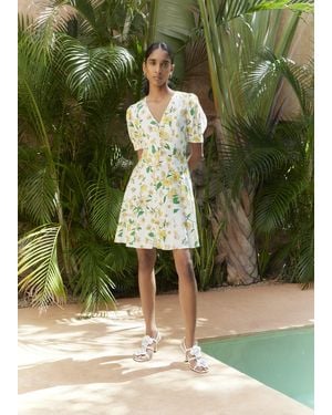 Hobbs Winnie Floral Linen Dress in White | Lyst UK Hobbs Winnie Floral Linen Dress in White | Lyst UK